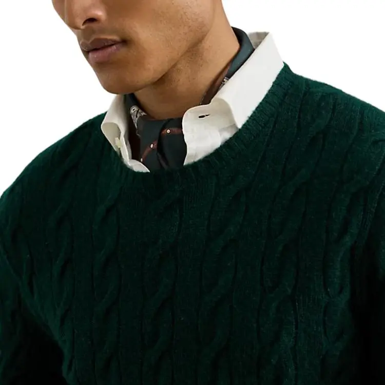 Ralph Lauren Purple Label Cashmere Sweater Men's Army Green-4