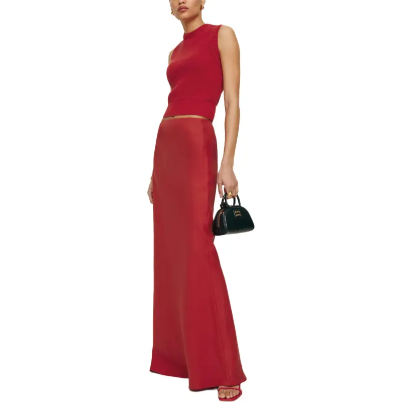REFORMATION Bella Linen Skirt Casual Long Skirt Women's-5