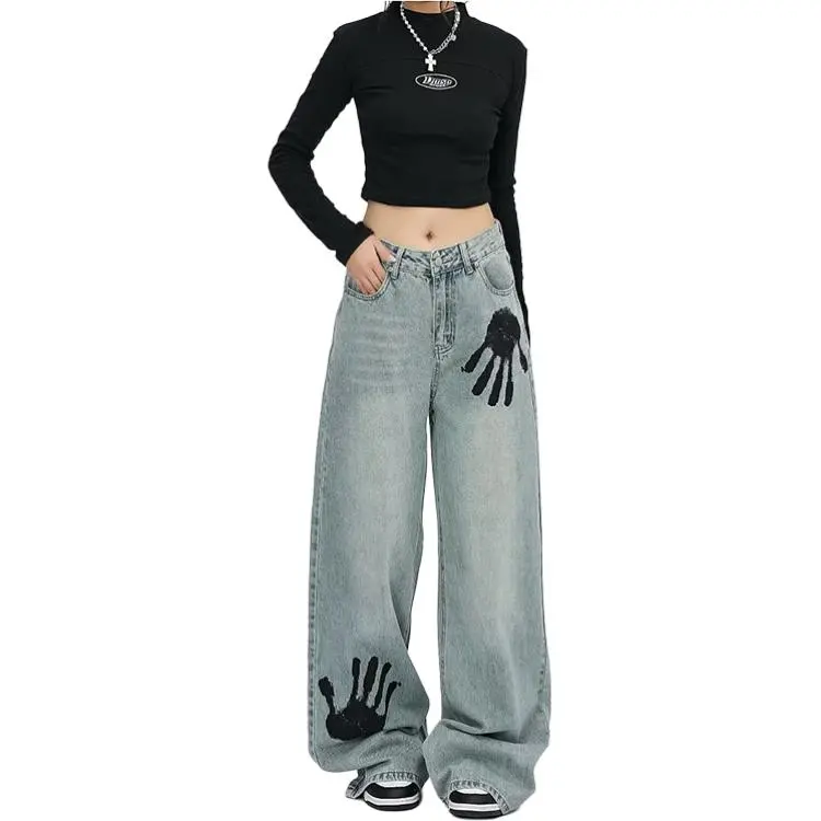 PAINT STAIN Jeans Unisex Light Blue-2