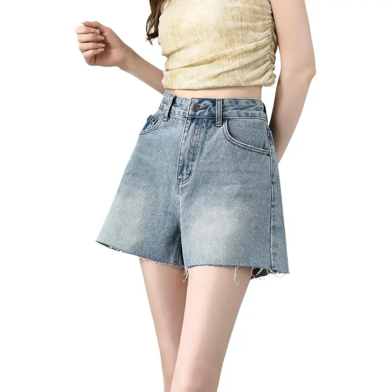 FASTFISH Denim Shorts Women's Blue-1