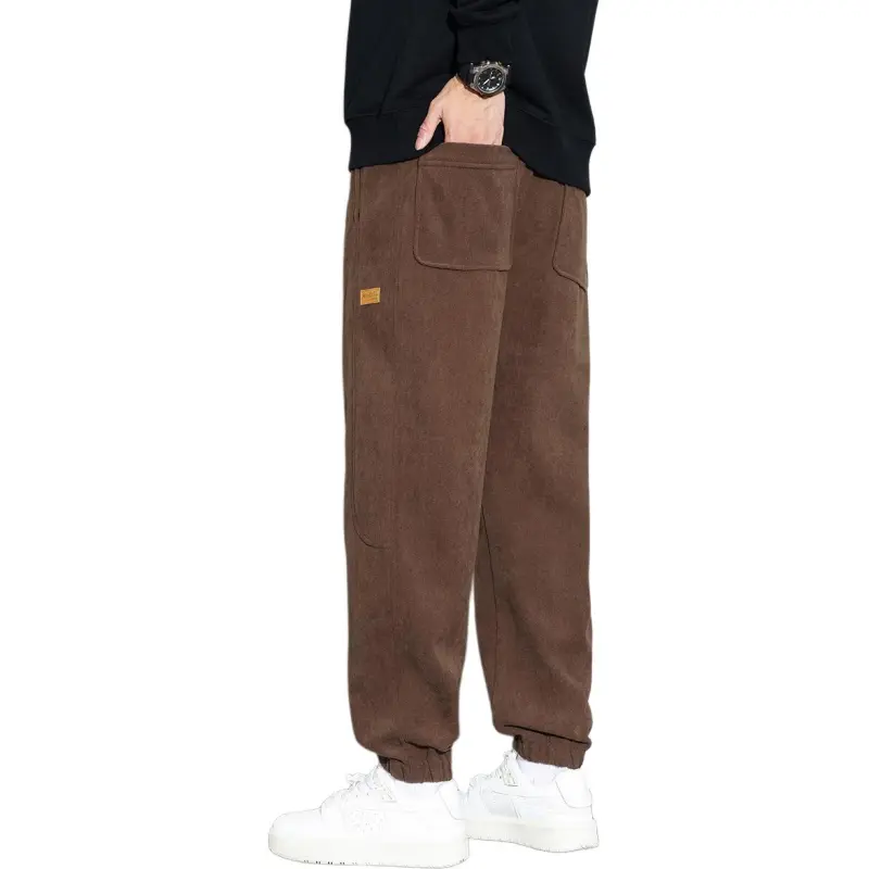 Tonlion Casual Pants Unisex Camel-1