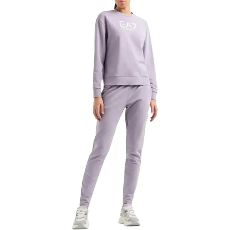 EMPORIO ARMANI EA7 Sweatshirt Set Women's Lavender Gray-1