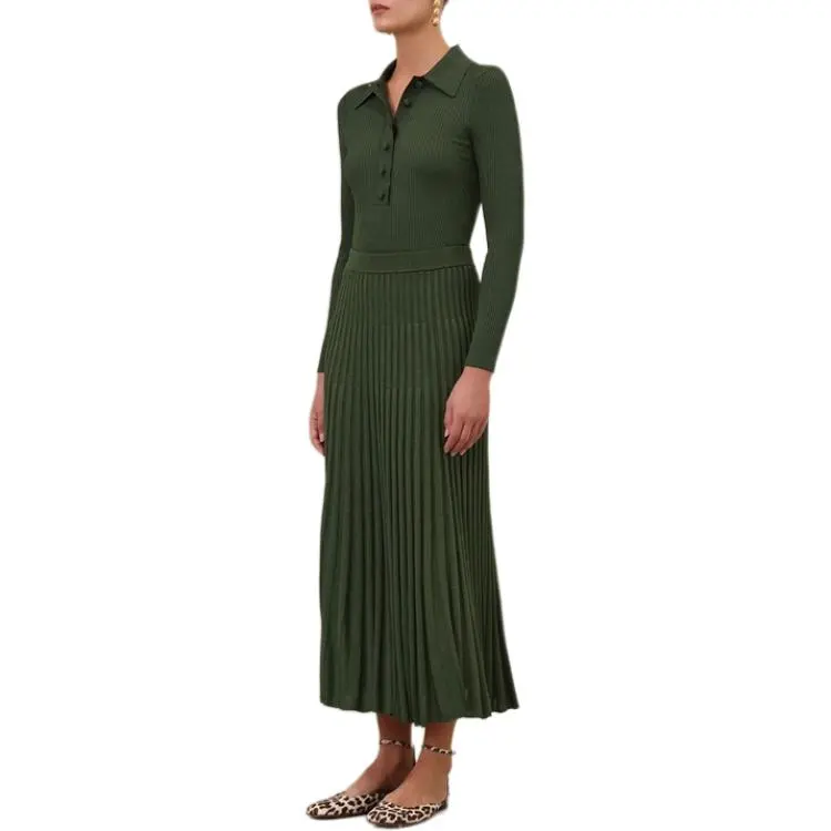Zimmermann FW24 Knit Long Skirts Women's Green-3