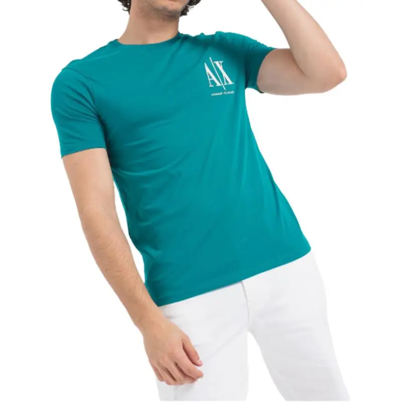 ARMANI EXCHANGEAE T Shirt Men's Turquoise-1