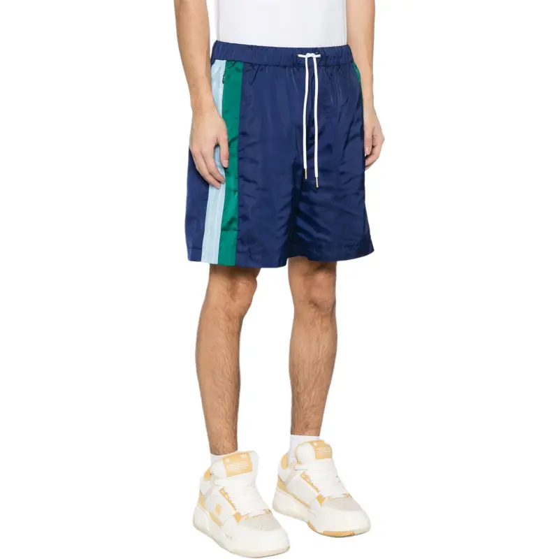 CASABLANCA Pleated Track Shorts-3