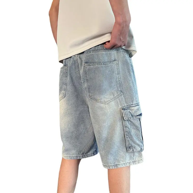 YOFVV Cargo Shorts Unisex Light Blue-1