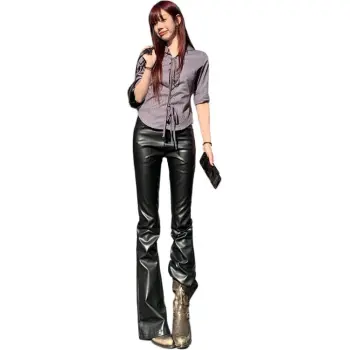 Poyz Leather Pants Women's Black