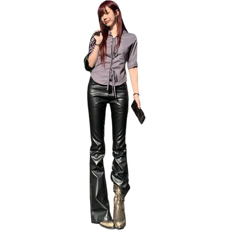 Poyz Leather Pants Women's Black-0