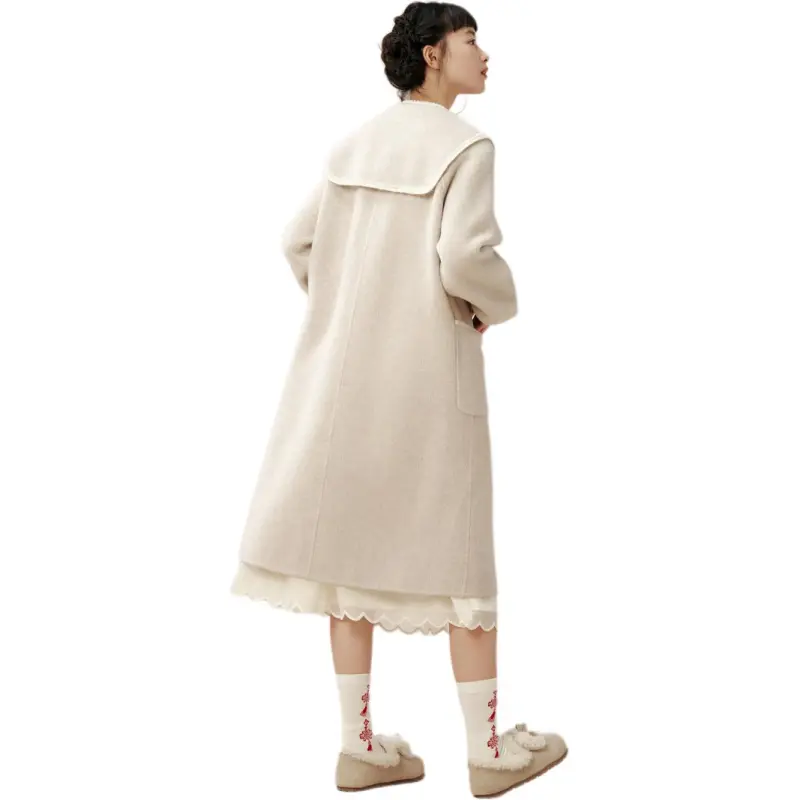 ZIHAN Coats Women's Beige Gold-4