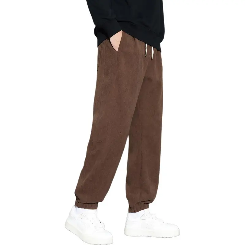 Tonlion Casual Pants Unisex Camel-2