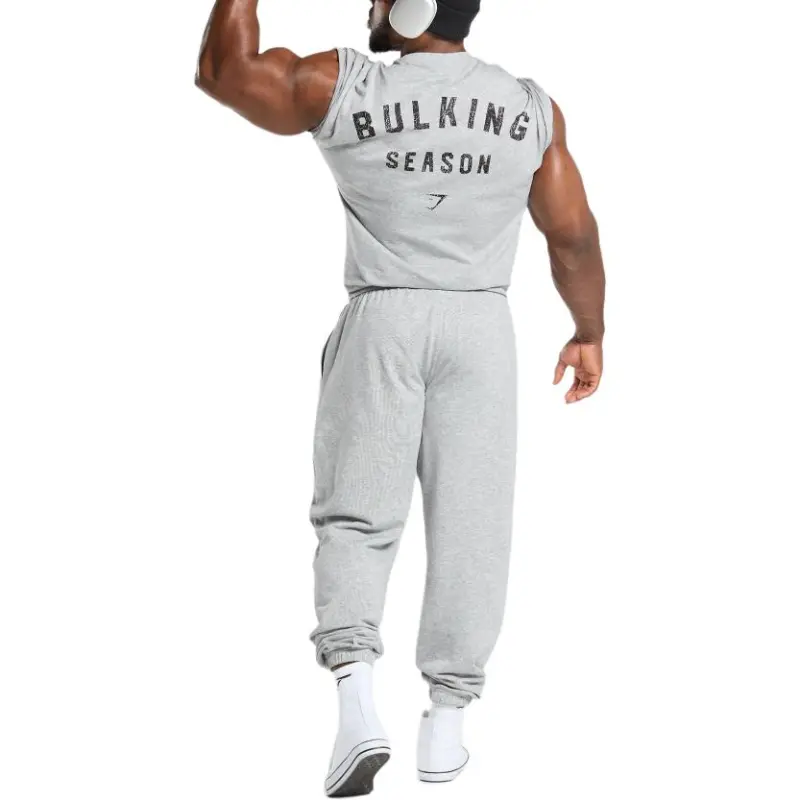 GYMSHARK T Shirt Men's Light Gray Core Heather Gray-2