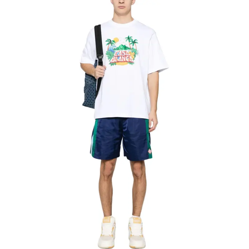 CASABLANCA Pleated Track Shorts-1
