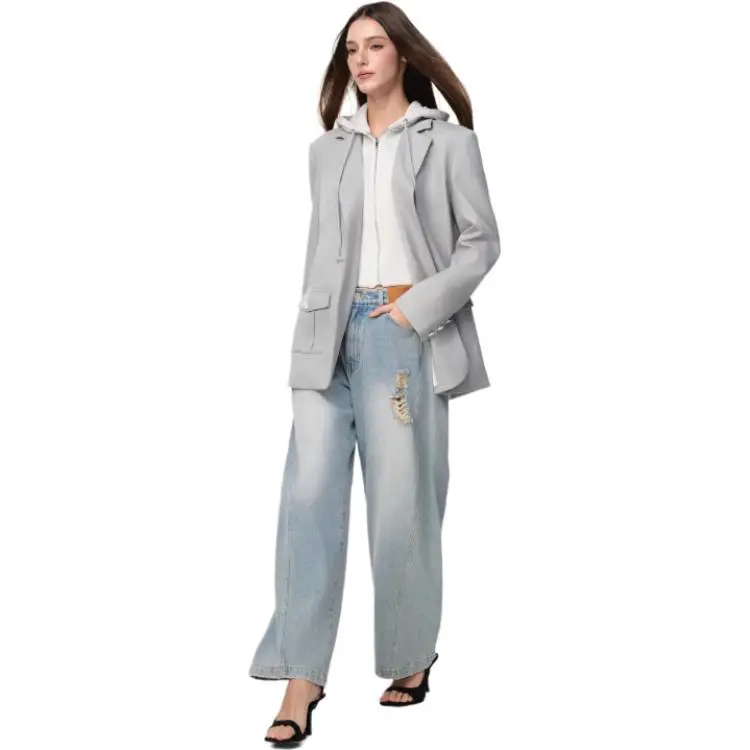JAC FLEURANT Business Suit Women's Gray-4
