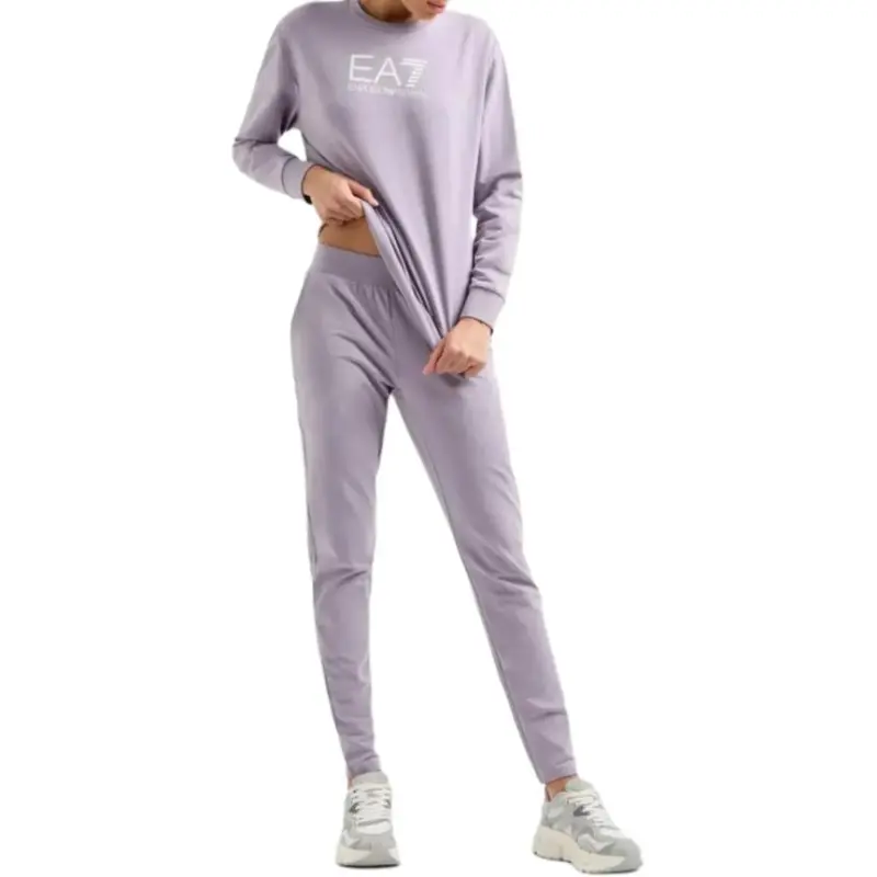 EMPORIO ARMANI EA7 Sweatshirt Set Women's Lavender Gray-2