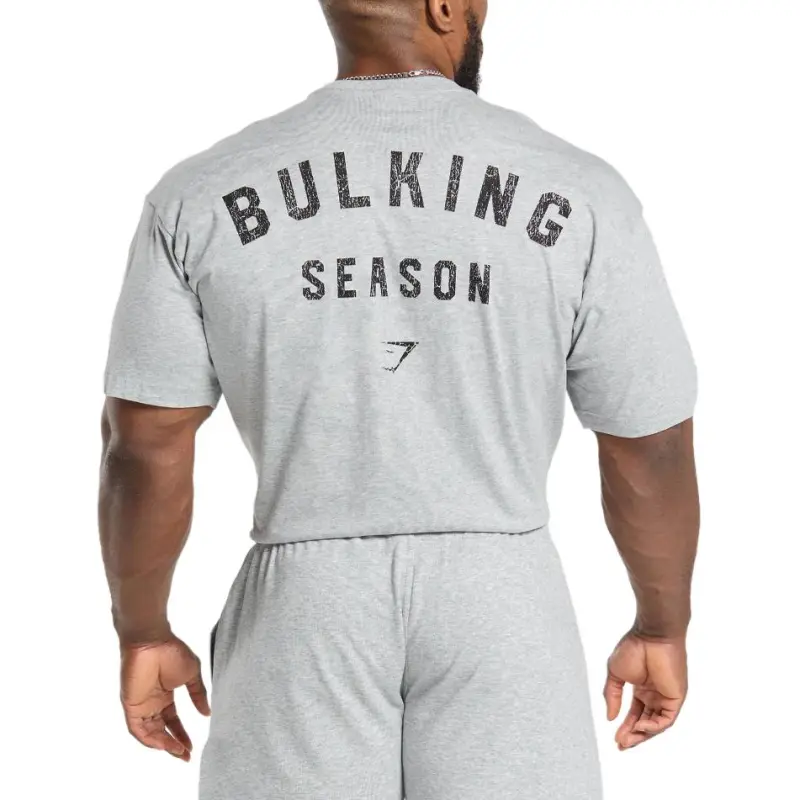 GYMSHARK T Shirt Men's Light Gray Core Heather Gray-1
