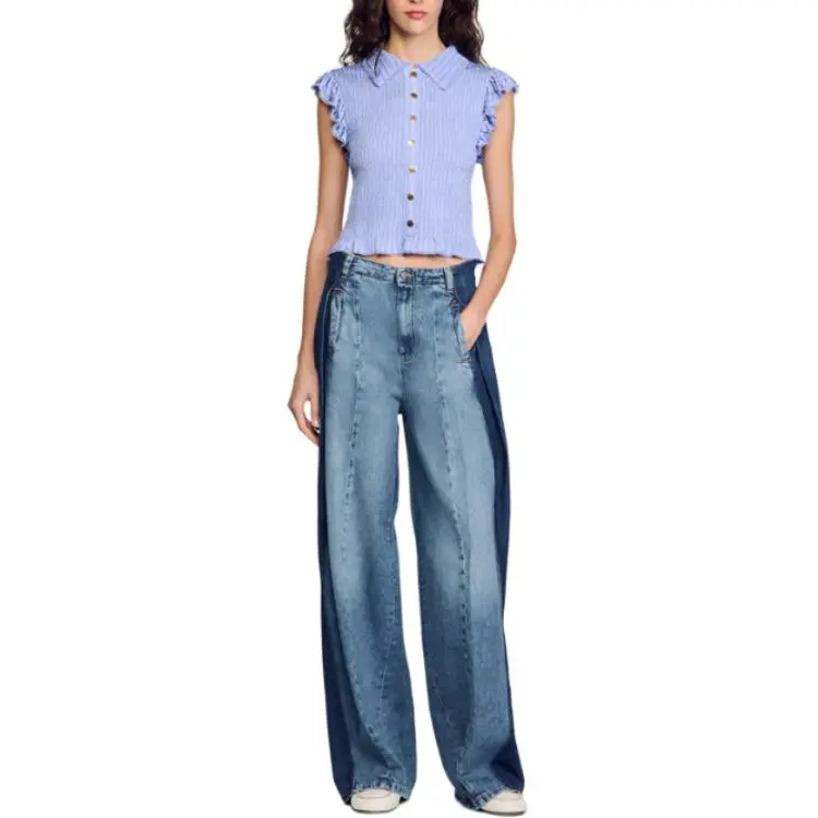 Sandro Shirred Top-3