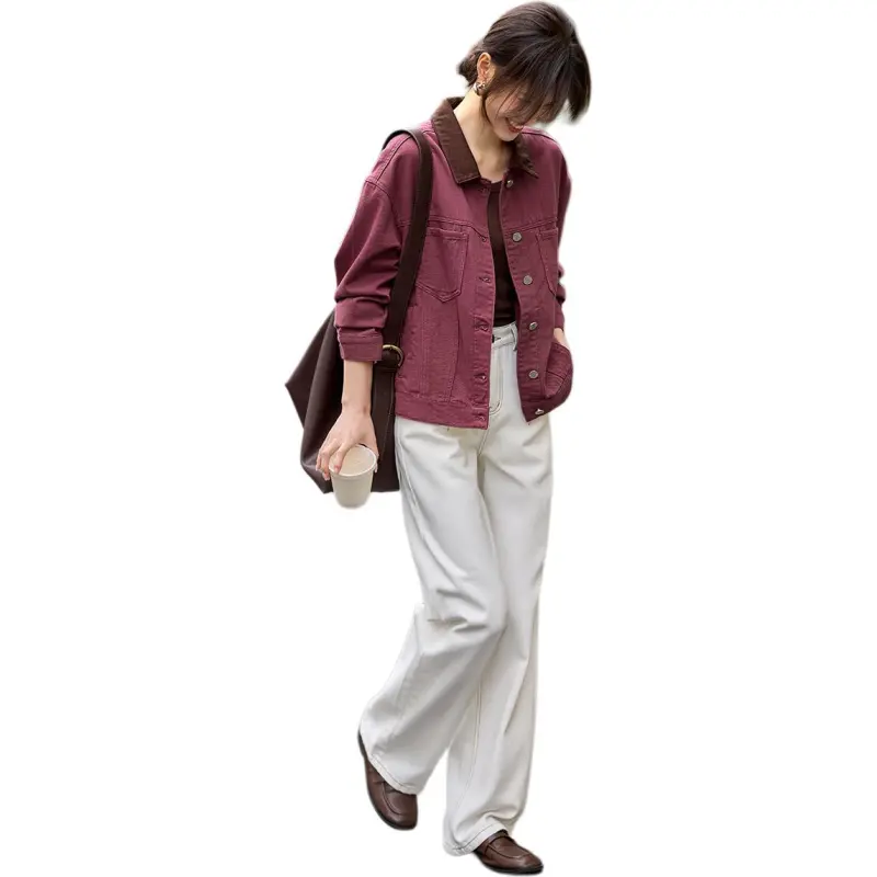 XWI Denim Jacket Women's Berry Pink-2