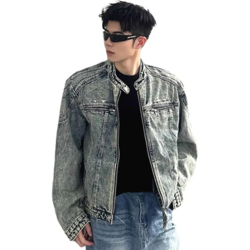 TESTUNG Denim Jackets Unisex-8