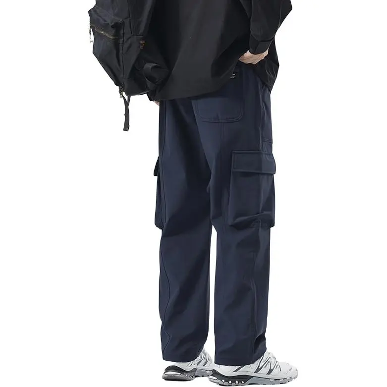 SONGS ALONG Cargo Pants Unisex Dark Blue-3