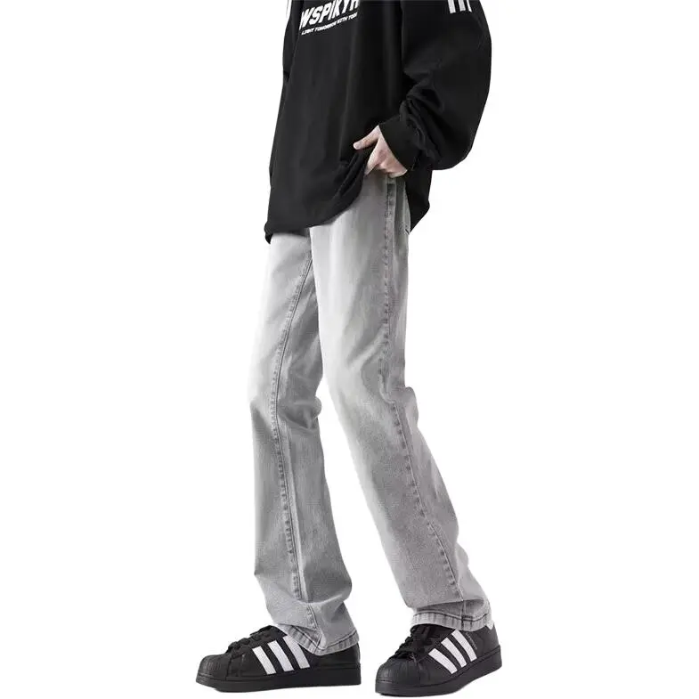 FAWENXIANGZI Jeans Men Cement Gray-1