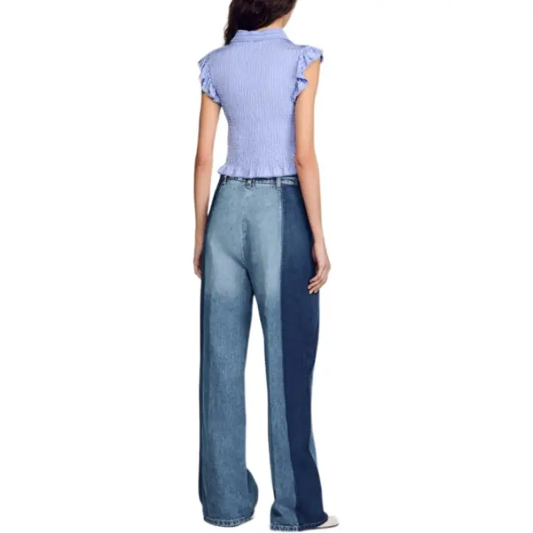 Sandro Shirred Top-2