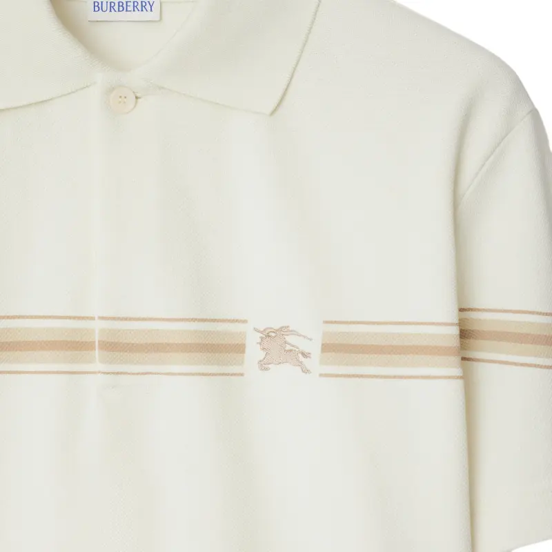 Burberry Ekd Embroidered Striped Polo Shirt-4