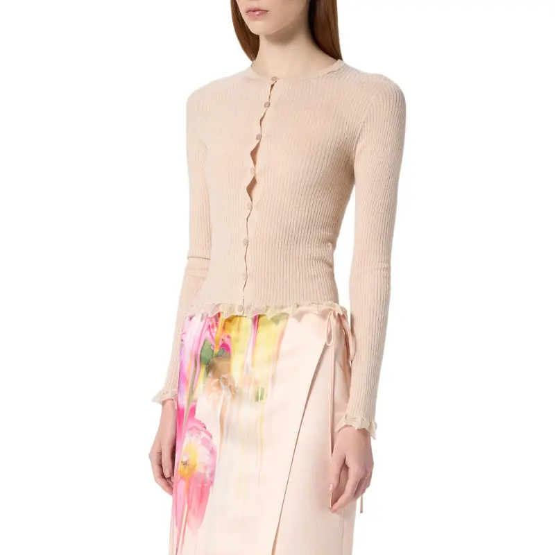 Blumarine Ruffled trim Cardigan-4
