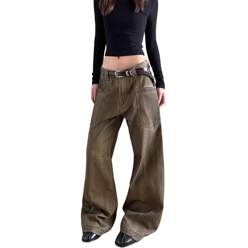 PVPVPV Casual Pants Unisex Dark Brown-1