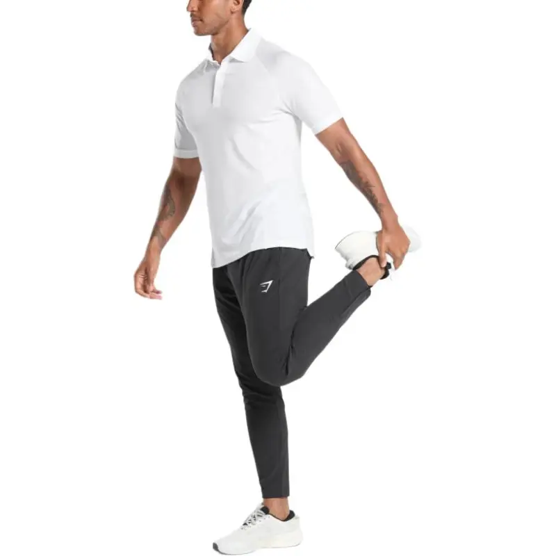 GYMSHARK Polo Shirt Men's White-3