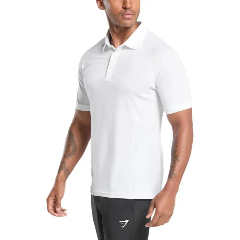 GYMSHARK Polo Shirt Men's White-2
