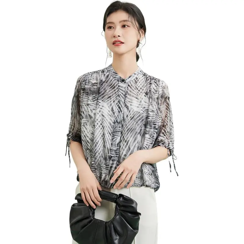 JINJU Shirts Women's Black White-2