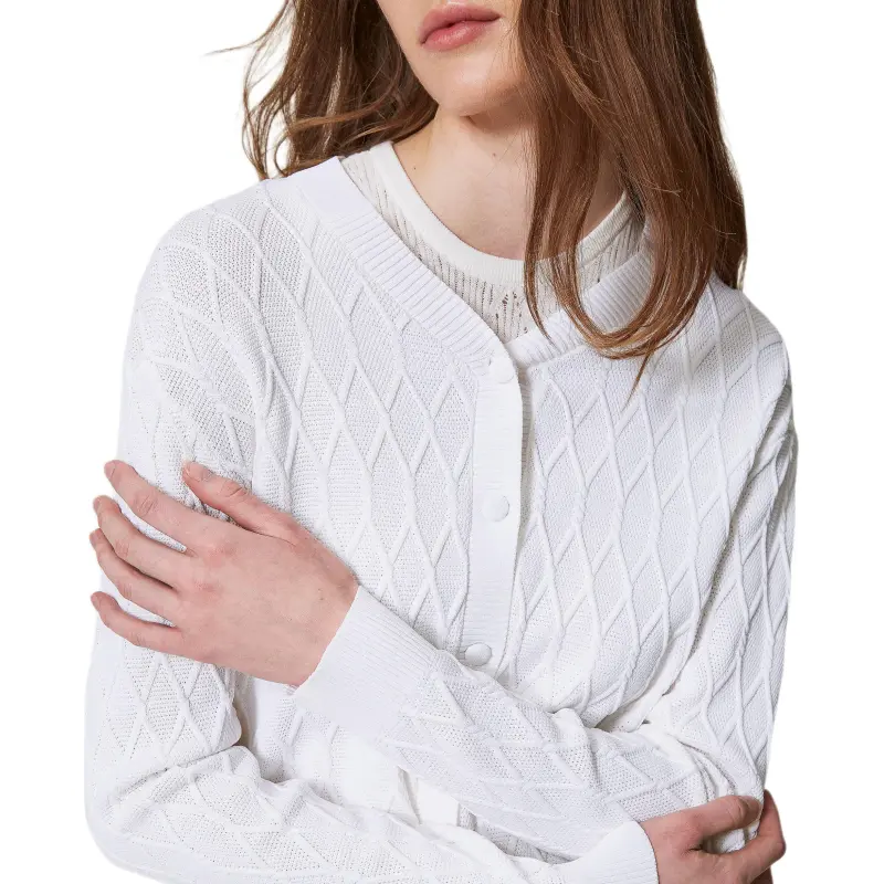 Twinset Lozenge Cardigan-5
