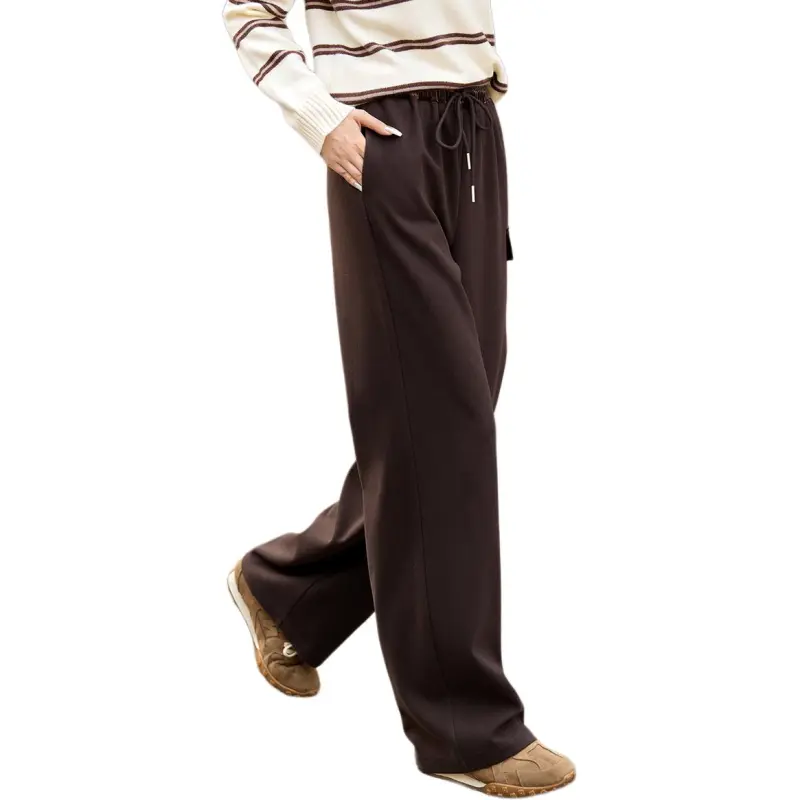 Mo Han Yi Mei Casual Pants Women's Tea Brown-5