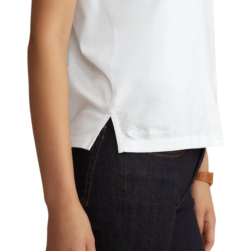 Ralph Lauren Collection Logo embroidered Cotton T shirt-3