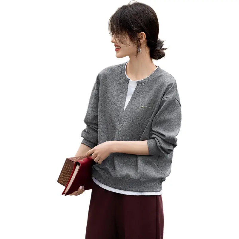 XWI Sweatshirt Women's Gray & White-5