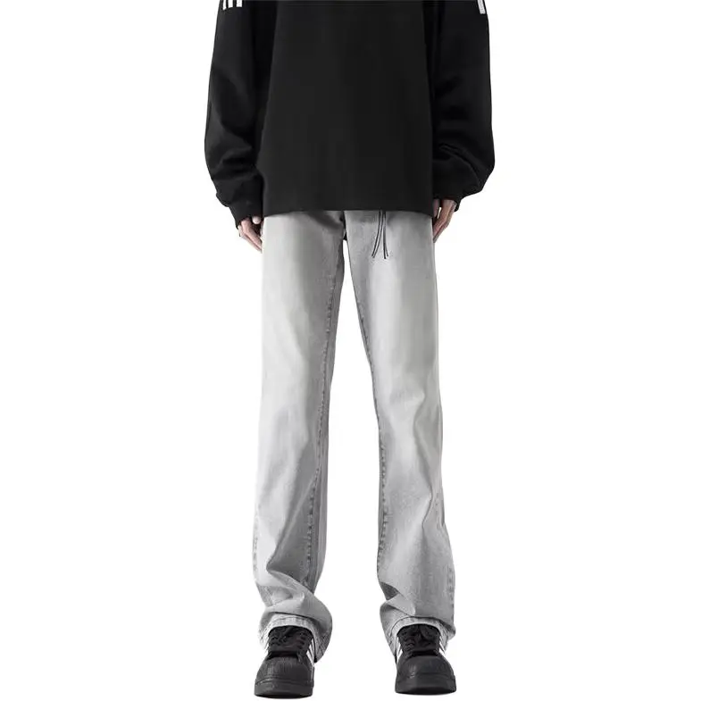 FAWENXIANGZI Jeans Men Cement Gray-2