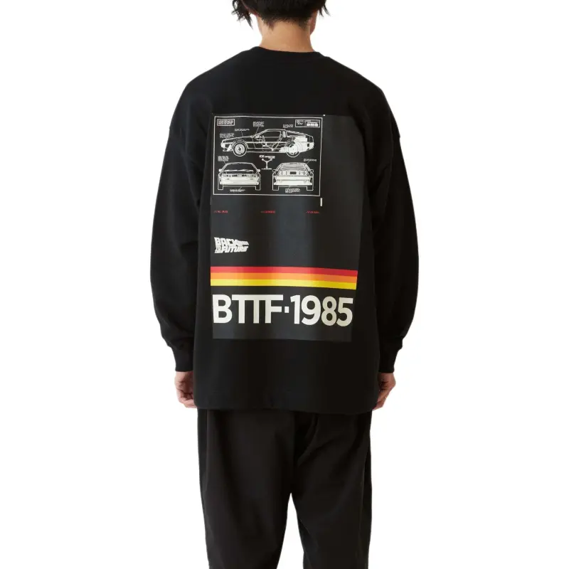 White Mountaineering x BACK TO THE FUTRUE SS24 Sweatshirt Unisex Black-3