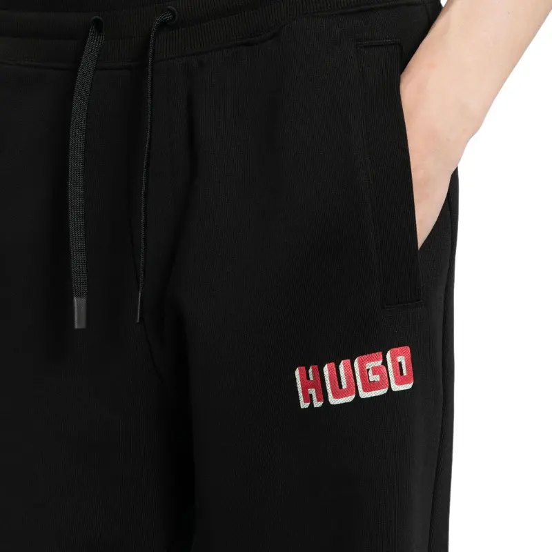 HUGO BOSS Logo print Cotton Track Pants-4