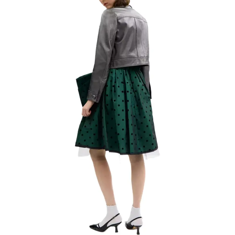 COACH FW24 Casual Long Skirt Women's Green-3