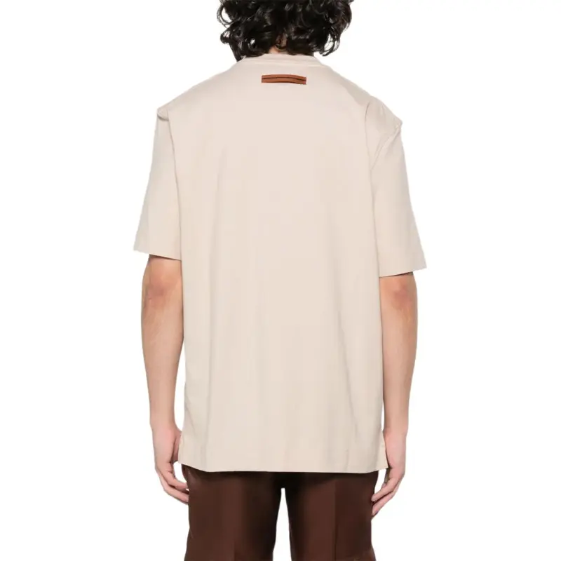 Ermenegildo Zegna Logo Detailed Crewneck T Shirt-2