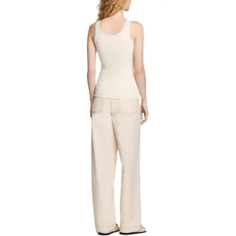 Sandro Ribbed Top-2