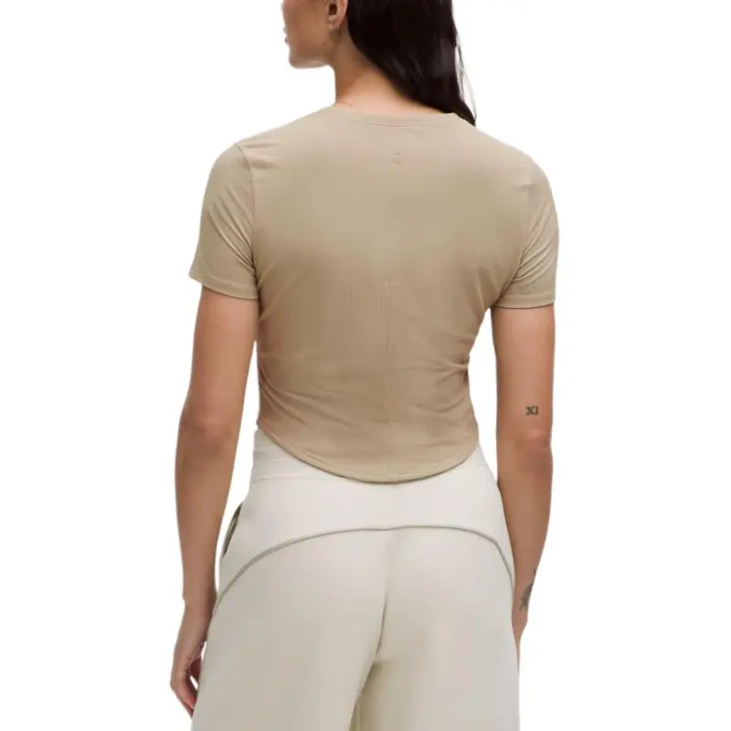 Lululemon Ribbed Nulu T Shirt Women's Sheer Oak-2