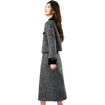 XINFEIYU Skirt Set Women's Gray