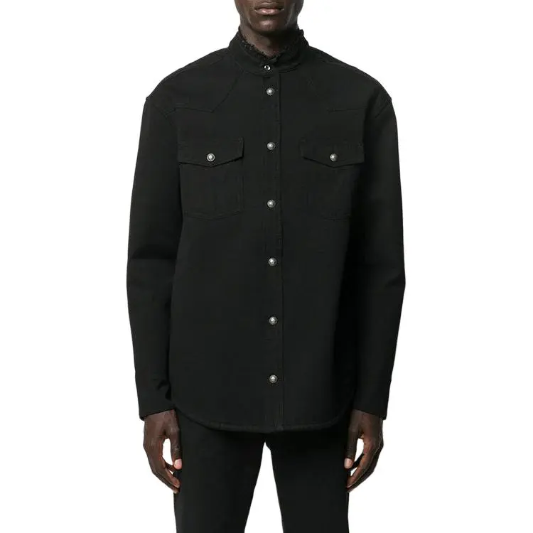 BALMAIN Denim Jackets Men Black-1