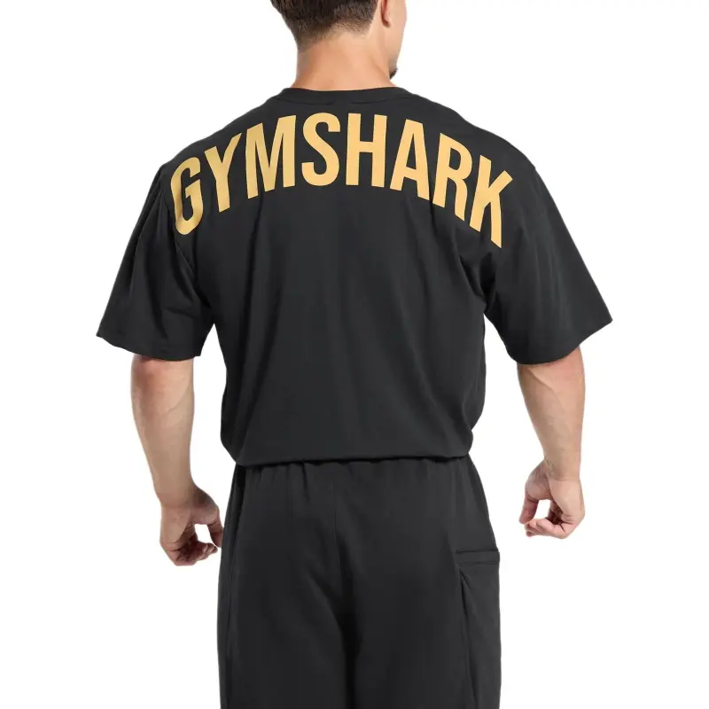GYMSHARK T Shirt Men's Black/Yellow-1