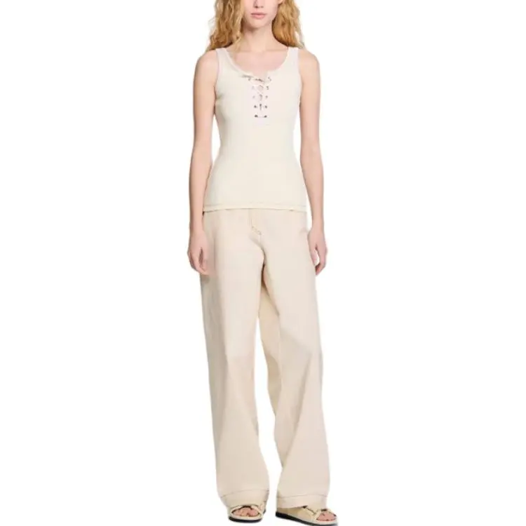 Sandro Ribbed Top-1