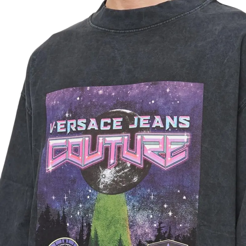 VERSACE JEANS COUTURE T Shirts Men Black-4