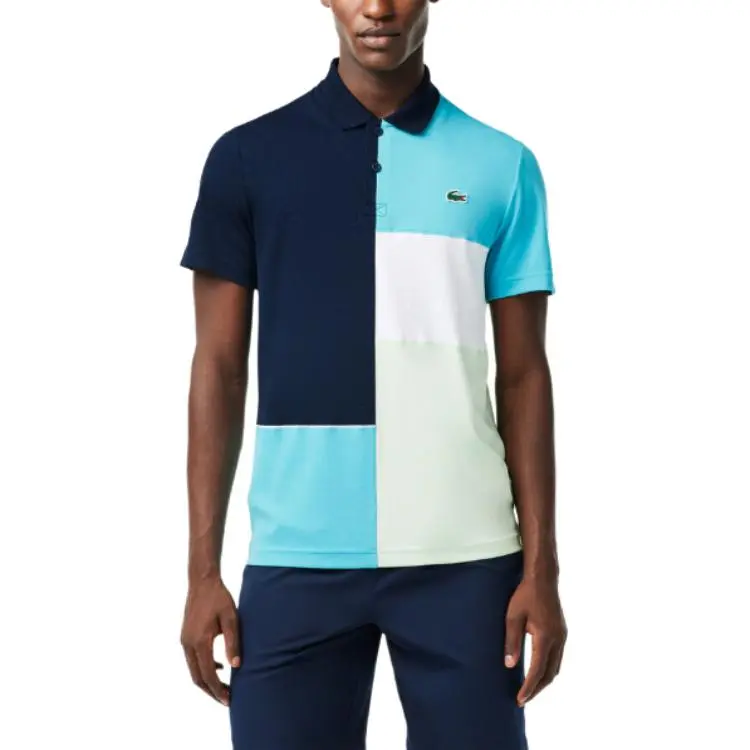 LACOSTE Logo appliqué Colour block Polo Shirt-6