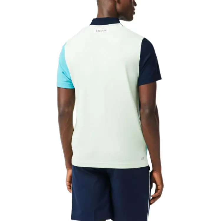 LACOSTE Logo appliqué Colour block Polo Shirt-5