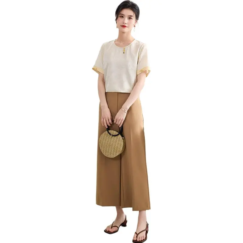 JINJU T Shirts Women's Beige-2